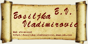 Bosiljka Vladimirović vizit kartica